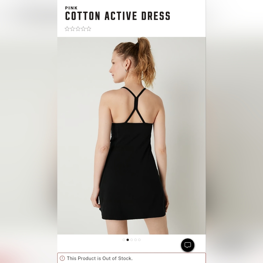PINK Victoria's Secret Black Cotton Active Dress - Picture 2 of 7